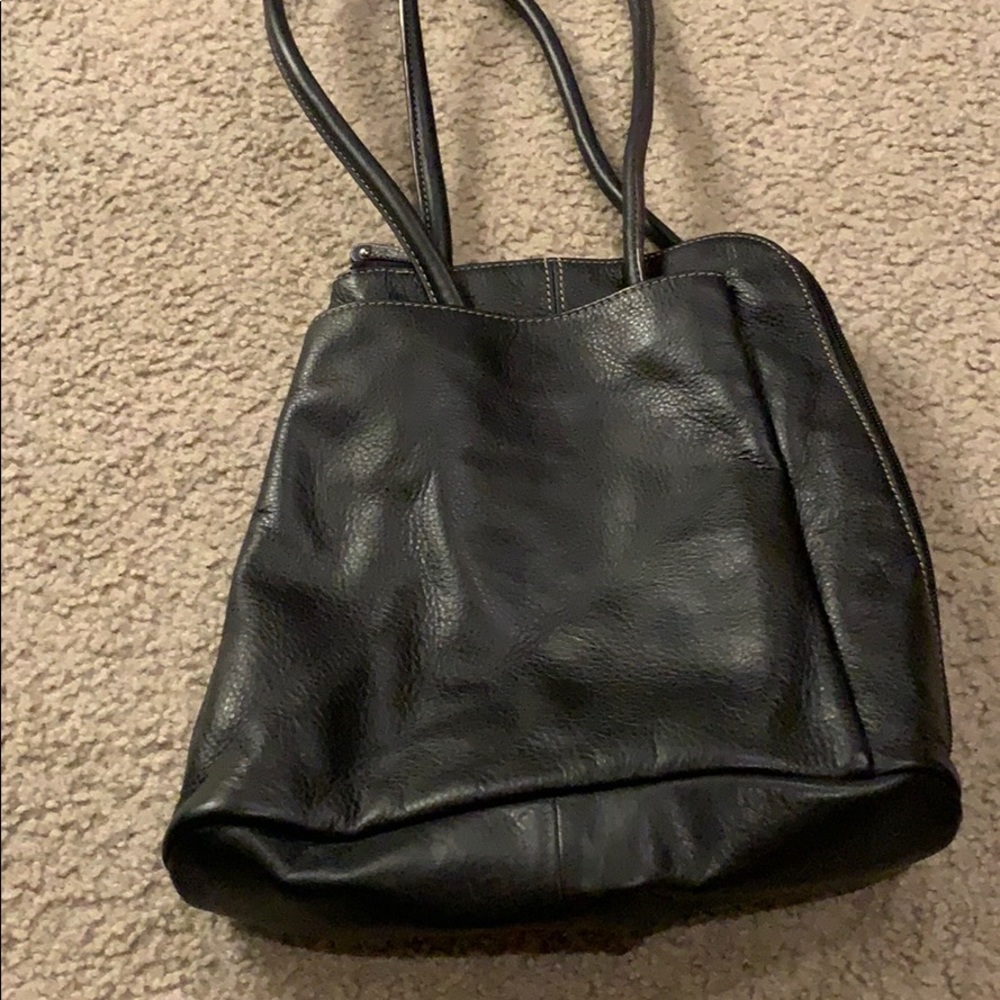 Brown Leather Clark bag aka small back pack